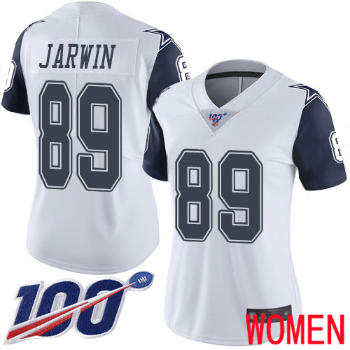 Women Dallas Cowboys Limited White Blake Jarwin #89 100th Season Rush Vapor Untouchable NFL Jersey